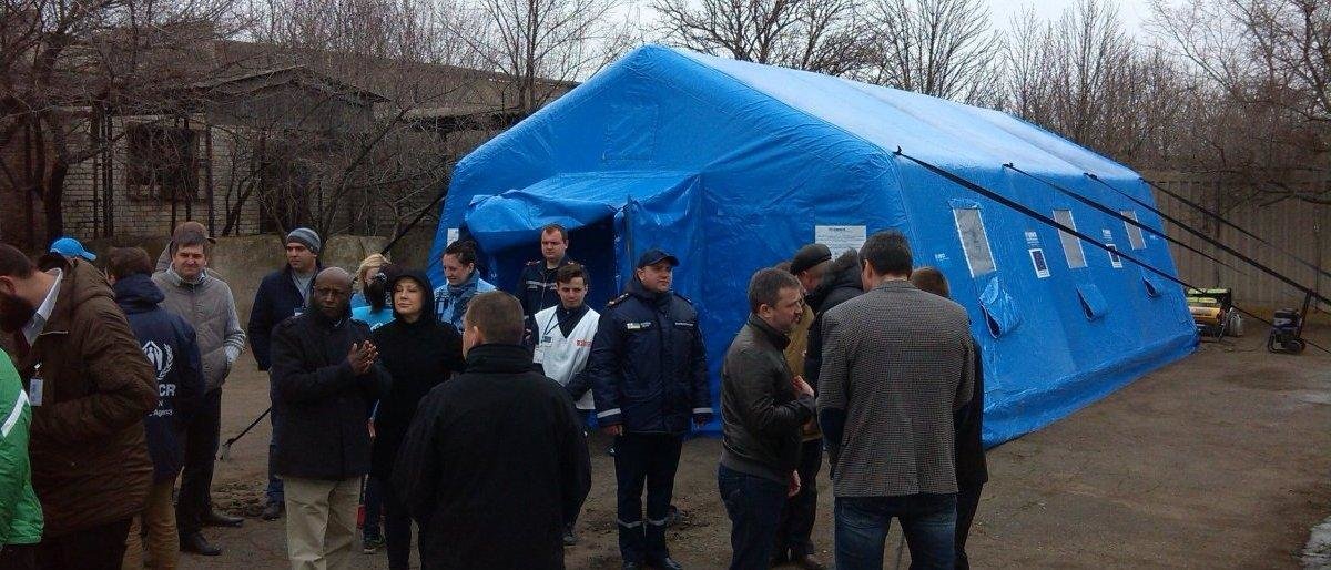 ООН передала на КПВВ "Марьинка" новое оборудование ООН передала на КПВВ "Марьинка" новое оборудование, Виталий Новиков